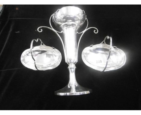 AN EDWARDIAN HALL MARKED SILVER ELKINGTON & CO ART NOUVEAU EPERGNE CENTRE PIECE BIRMINGHAM 1910