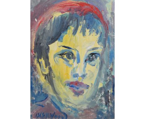 James Lawrence Isherwood F.R.S.A., F.I.A.L. (1917-1989), Portrait of a boy, signed, with original invoice on verso, oil on bo