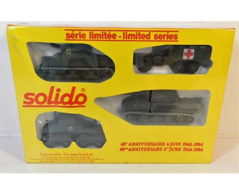 A four piece boxed &amp; sealed Solido 1944-1984 commemorative set