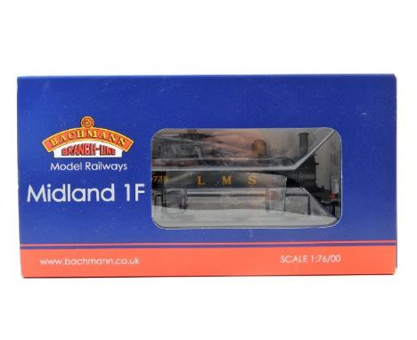 A boxed 00 gauge Bachmann model train: BM Midland Class 1F 1739 31-433 LMS black