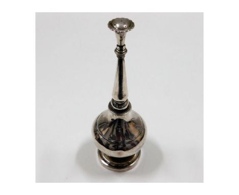 An antique white metal Catholic Church aspergillum, some light bumps 9in tall approx. 250g