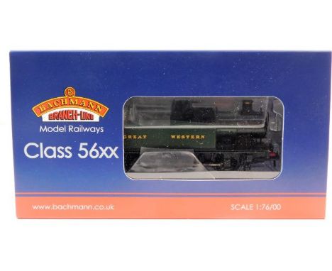 A boxed 00 gauge Bachmann model train: BM 32-078 Class 56XX 5637 Great Western Railway