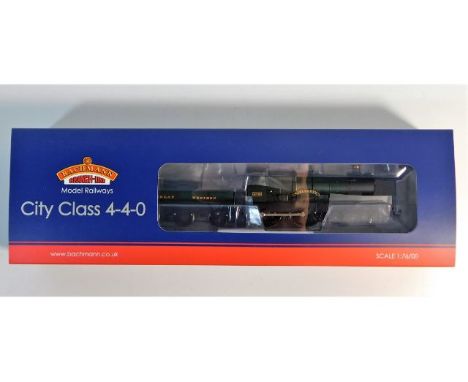 A boxed 00 gauge Bachmann model train: BM 31-728 City Class 3708