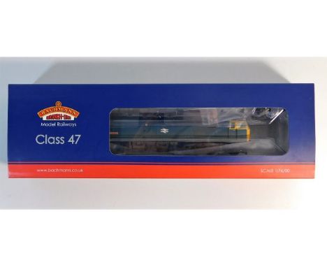 A boxed 00 gauge Bachmann model train: BM 31-655TL Class 47 47625 City Of Truro