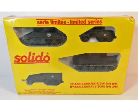 A four piece boxed &amp; sealed Solido 1944-1984 commemorative set