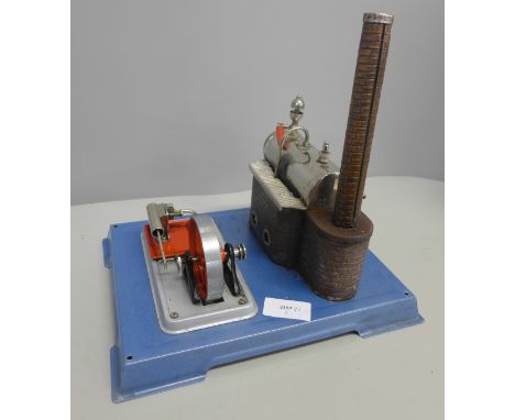 A Wilesco steam engine 