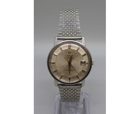 An Omega Constellation automatic chronometer wristwatch, with pie-pan dial, (not Omega bracelet) 