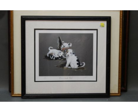 L Tindall signed limited edition print "Brushed Off", 60/500, together with Nigel Hemming a print of foxes together with anot