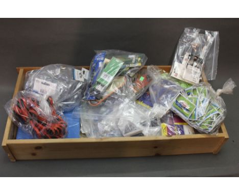 A box lot containing a large quantity of bubble floats, hooks, Ethafoam, feeders, braid cutters, tools, lures etc.