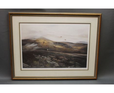 W Forbes signed a limited edition print "The Grouse of Mount Keen", 155/750, 38 x 57 cm, framed and mounted.