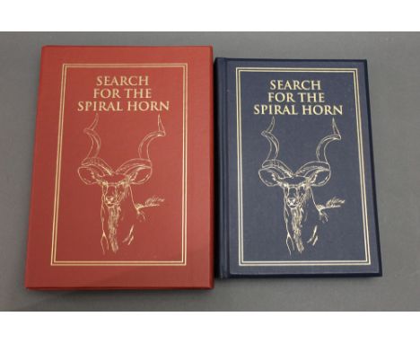 "Search For The Spiral Horn" by Craig T Boddington, published by The Safari Press, signed limited first edition No 640 and co