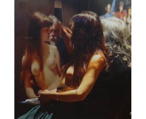 Robert Lenkiewicz (1941-2002), photograph print by Derek Harris, after the painting of Joanne Holmes, 50cm x 50cm.