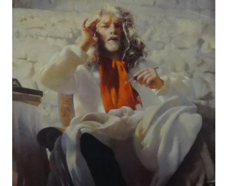 Robert Lenkiewicz (1941-2002), poster, 'Self Portrait', 42cm x 42cm.