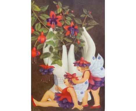 Beryl Cook (1926-2008), 'Fuchsia Fairies', signed limited edition print No.219/650, published by Alexander Gallery, Bristol, 