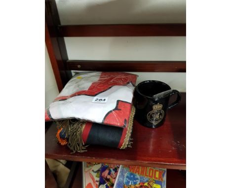 QUANTITY OF ORANGE ORDER ITEMS TO INCLUDE SASH AND FLAG