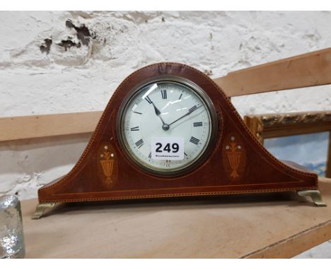 EDWARDIAN INLAID MANTLE CLOCK 