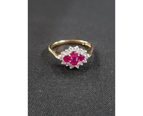 18K RUBY AND DIAMOND RING