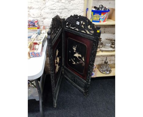 JAPANESE MEIJI PERIOD SHIBAYAMA FIRESCREEN