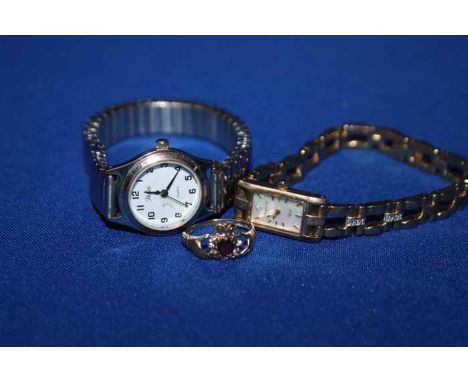 LADY'S ACCURIST BRACELET WATCHalong with another watch and a dress ring