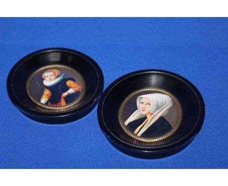 TWO MODERN ITALIAN PORTRAIT MINIATURES