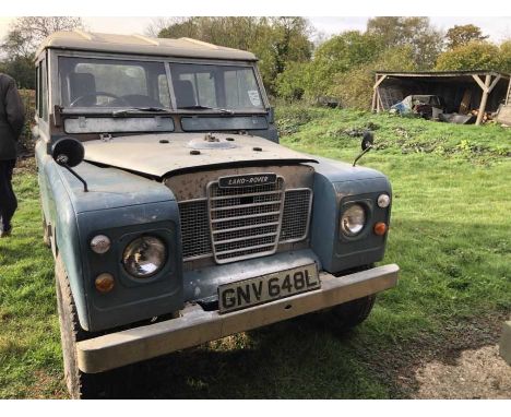 1972 Land Rover Series III 88'' (SWB), chassis no. 90104699A, reg. no. GNV 648L, 49,534 miles believed genuine. This very use
