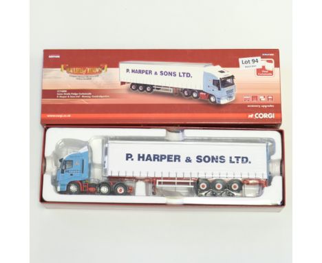 Manufacturer - Corgi | Description - Iveco Stralis Fridge Curtainside - P.Harper &amp; Sons LTD | Stock Code - CC15006 | Mode