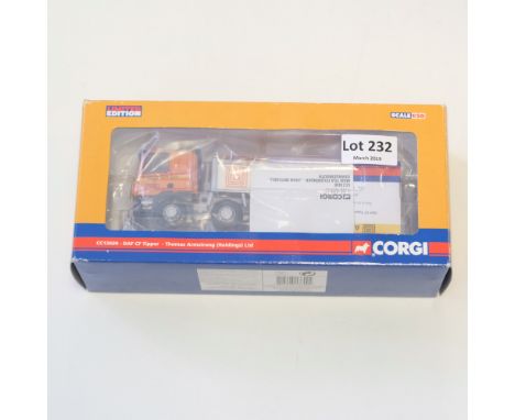 Manufacturer - Corgi | Description - DAF CF Tipper - Thomas Armstrong | Stock Code - CC13609 | Model Condition - 5/5 | Box Co