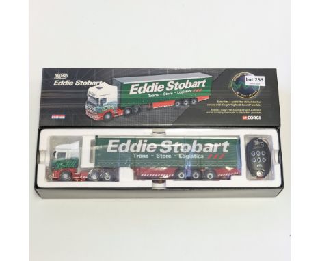 Manufacturer - Corgi | Description - Scania Topline Curtainside Trailer - Eddie Stobart | Stock Code - CC12936 | Model Condit