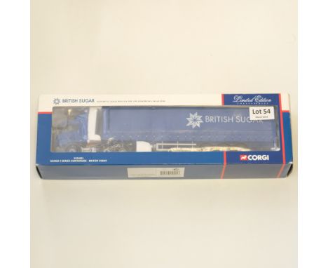 Manufacturer - Corgi | Description - Scania 4 Series Curtainside - British Sugar | Stock Code - CC12221 | Model Condition - 5