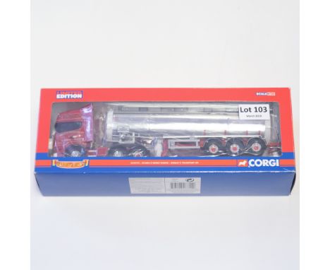 Manufacturer - Corgi | Description - Scania R Series Tanker - Shirley's Transporter LTD | Stock Code - CC13712 | Model Condit