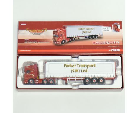 Manufacturer - Corgi | Description - Scania R Curtainside - Parker Transport Ltd | Stock Code - CC13737 | Model Condition - 5