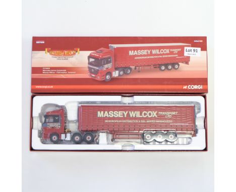 Manufacturer - Corgi | Description - Merc Actros Curtainside - Massey Wilcox | Stock Code - CC13819 | Model Condition - 5/5 |