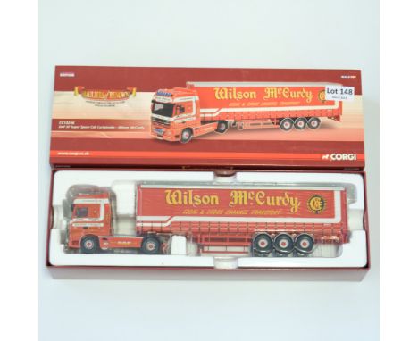 Manufacturer - Corgi | Description - DAF XF Super Space Cab Curtainside - Wilson McCurdy | Stock Code - CC13246 | Model Condi
