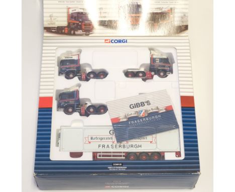 Manufacturer - Corgi | Description - 3 Tractor Units &amp; Reefer Trailer Set - Gibbs Of Fraserburgh | Stock Code - CC99125 |