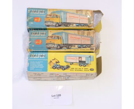 Manufacturer - Corgi | Description - 3 x Ford Tilt Cab H Series With Detachable Trailer | Stock Code - 1137 | Model Condition