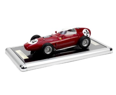 A fine 1:8 scale scratch-built model of the 1959 Tony Brooks French Grand Prix winning Ferrari 246 F1 by Javan Smith,a detail