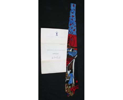 PAUL MCCARTNEY - an Apple Corps "Ticket to Ride" silk tie and a letter on MPL headed paper dated Jan 1993 reading "Hope you l