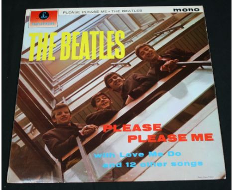 PLEASE PLEASE ME - a scarce Decca contract pressing of The Beatles' Please Please Me LP identified by the indented labels and