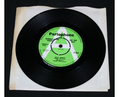 HELLO, GOODBYE PARLOPHONE DEMO - a scarce A-label demo copy of The Beatles' Hello, Goodbye single on Parlophone, backed with 