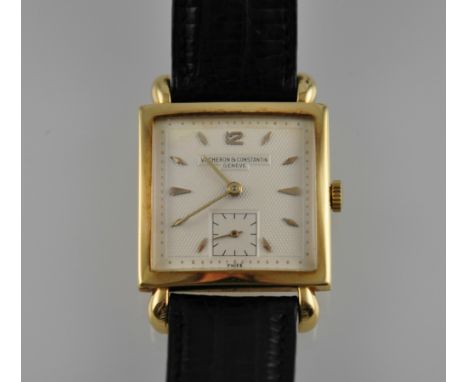 An 18ct yellow gold vintage Vacheron & Constantin gentleman's manual wind wristwatch, circa 1955. The 18-jewel movement adjus
