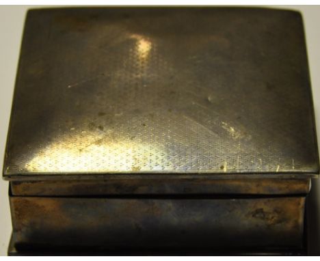 A rectangular silver cigarette box, Walker & Hall, Birmingham, 1931, together with a small hinged trinket box decorated with 