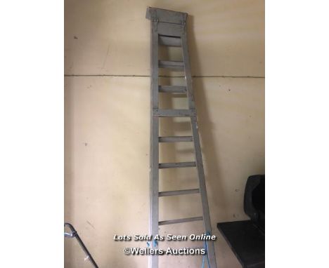 LARGE WOODEN LADDER, 280CM (H) / COLLECTION LOCATION: OLD WOKING DISTRICT RECREATION CLUB, 33 WESTFIELD ROAD, WOKING, GU22 9N