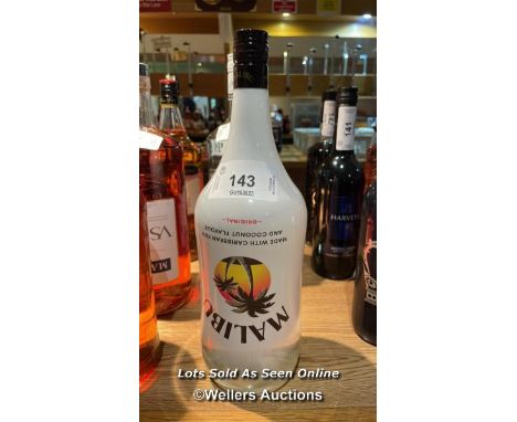 MALIBU ORIGINAL CARRIBEAN WHITE RUM, 1.5L, 21% VOL / COLLECTION LOCATION: OLD WOKING DISTRICT RECREATION CLUB, 33 WESTFIELD R