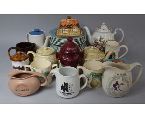 A Collection of Various Mid/Late 20th Century Ceramics to comprise Black and White Scotch Whiskey Jug, Old Scotch Crawford Wh