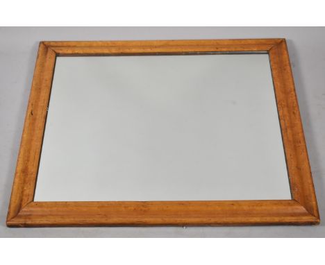 A Rectangular Maple Framed Wall Mirror, 64cm x 78cm 