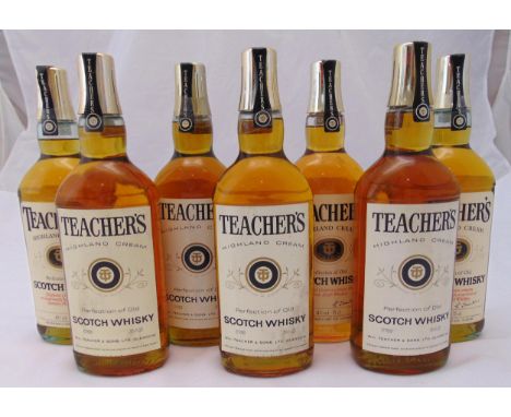 Seven 75cl bottles of Teachers Scotch whisky