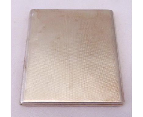 Aspreys and Co. engine turned cigarette case, approx total weight 143g