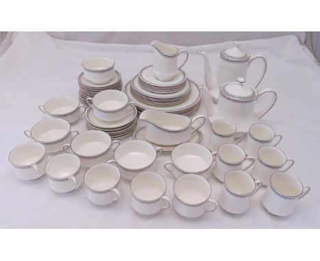 Paragon Olympus pattern dinner, tea and coffee service for six place settings to include plates, bowls, cups, saucers, teapot