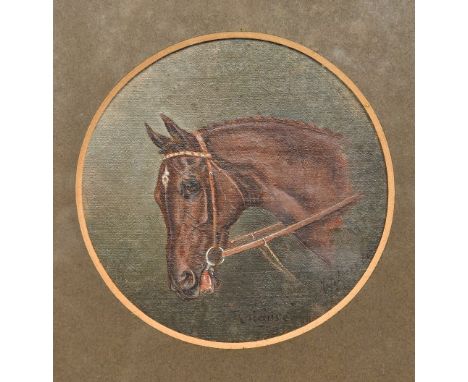 HENRY FREDERICK LUCAS LUCAS (1848-1943) BritishRoldureOil on canvas boardSigned, titled and dated11.5 cm diameter. framed and