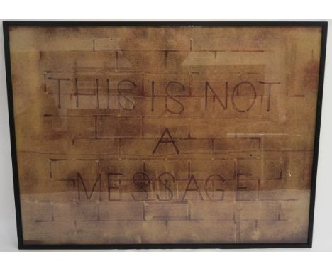 CRAIG MULHOLLAND PRINT "THIS IS NOT A MESSAGE" No 1 116cm x 155cm Condition Report: Available upon request